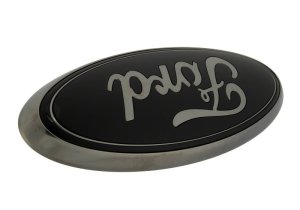 Ford Ranger Oval Emblem Kit - Front + Rear - Ford Racing - Smoked Chrome - Black - `19-`23